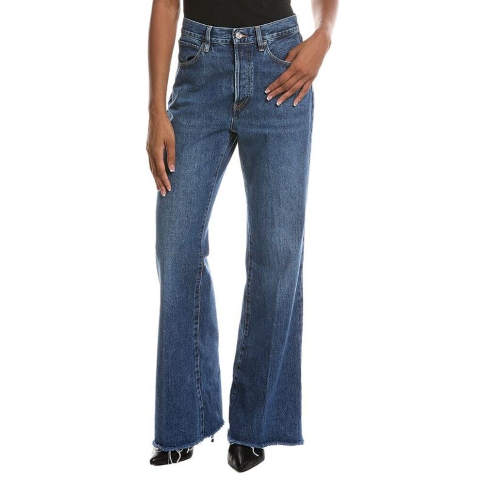 Frame Denim Womens  The Lax Antidote Raw Fray Flare Jean